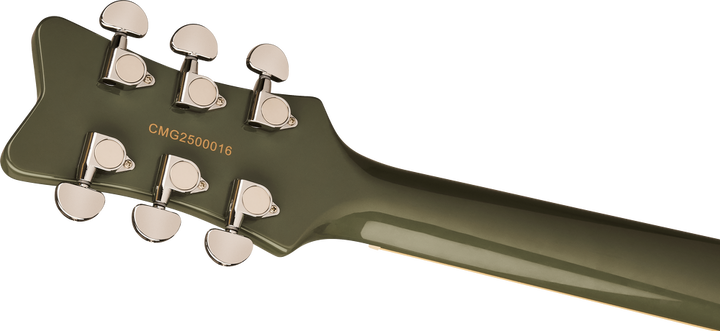Gretsch Streamliner Jet Club 1 Pickup Electric Guitar - Olive Drab headstock, back