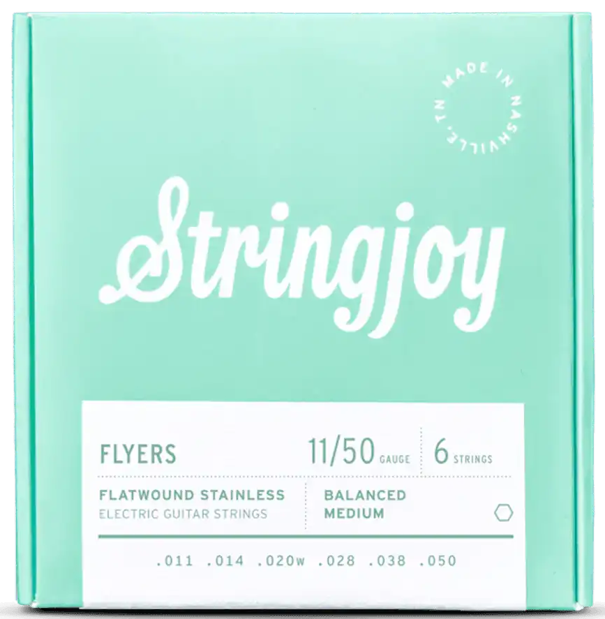 Stringjoy Flyers Flatwound Stainless Electric Guitar Strings - Balanced Medium Gauge