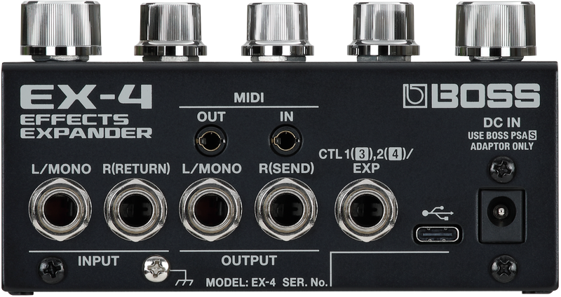 Boss EX-4 Effects Expander Compact Multi Effects — back view