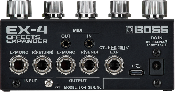 Boss EX-4 Effects Expander Compact Multi Effects — back view