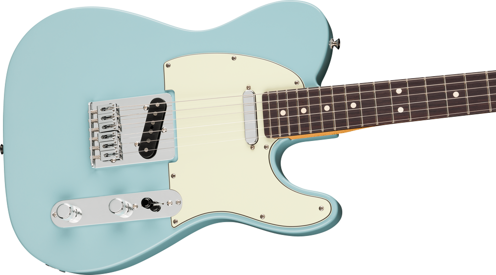 Fender 75th Anniversary Player II Telecaster Electric Guitar - Daphne Blue — Three quarter front 2
