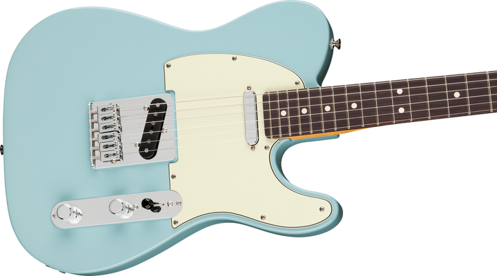 Fender 75th Anniversary Player II Telecaster Electric Guitar - Daphne Blue — Three quarter front 2