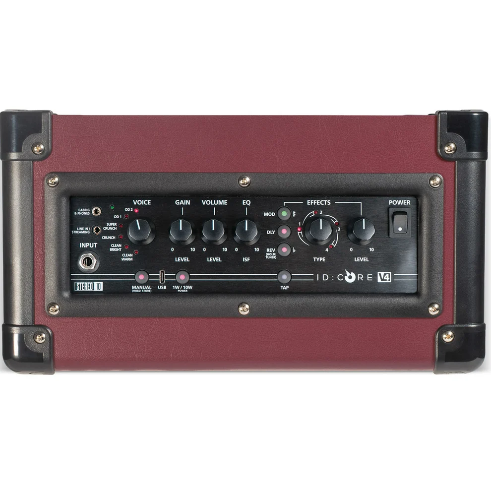 Blackstar 'Limited Edition' ID Core 10 V4 Electric Guitar Amp - Oxblood Red — top view