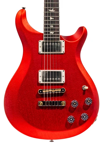 PRS S2 McCarty 594 Thinline Standard Satin Electric Guitar - Red Apple Metallic — Three quarter front 1