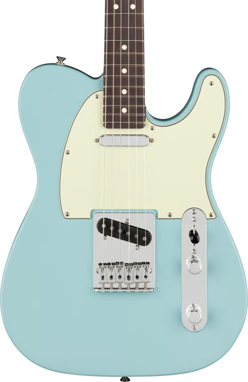 Fender 75th Anniversary Player II Telecaster Electric Guitar - Daphne Blue — Three quarter front 1