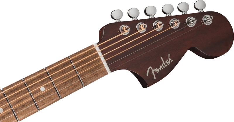 Fender California Deluxe Monterey Acoustic Electric Guitar - Black headstock