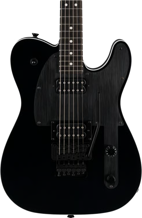 Fender John 5 Phantom Telecaster Electric Guitar - Black — Three quarter front 1