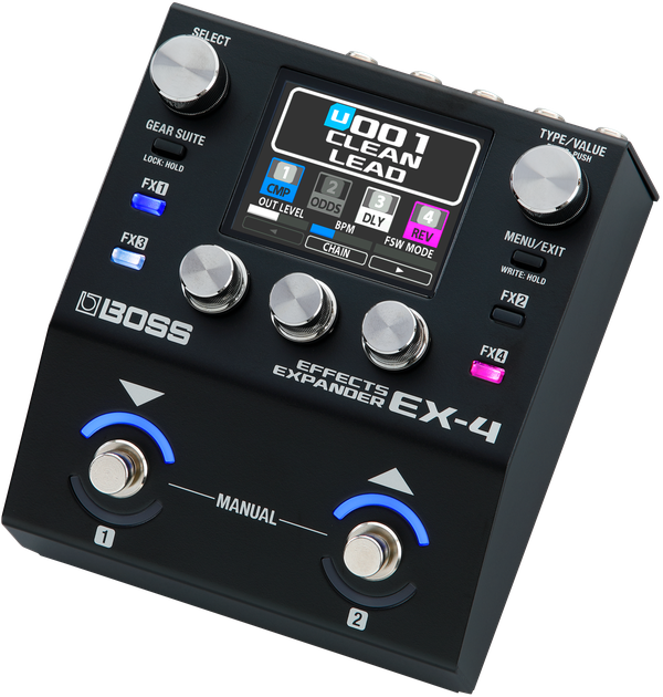 Boss EX-4 Effects Expander Compact Multi Effects — front angle