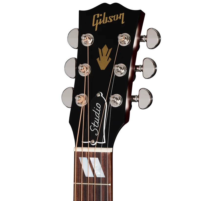 Gibson Hummingbird Studio EC Acoustic Electric Guitar - Tri-Burst Satin headstock