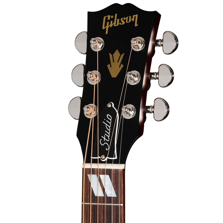 Gibson Hummingbird Studio EC Acoustic Electric Guitar - Tri-Burst Satin headstock