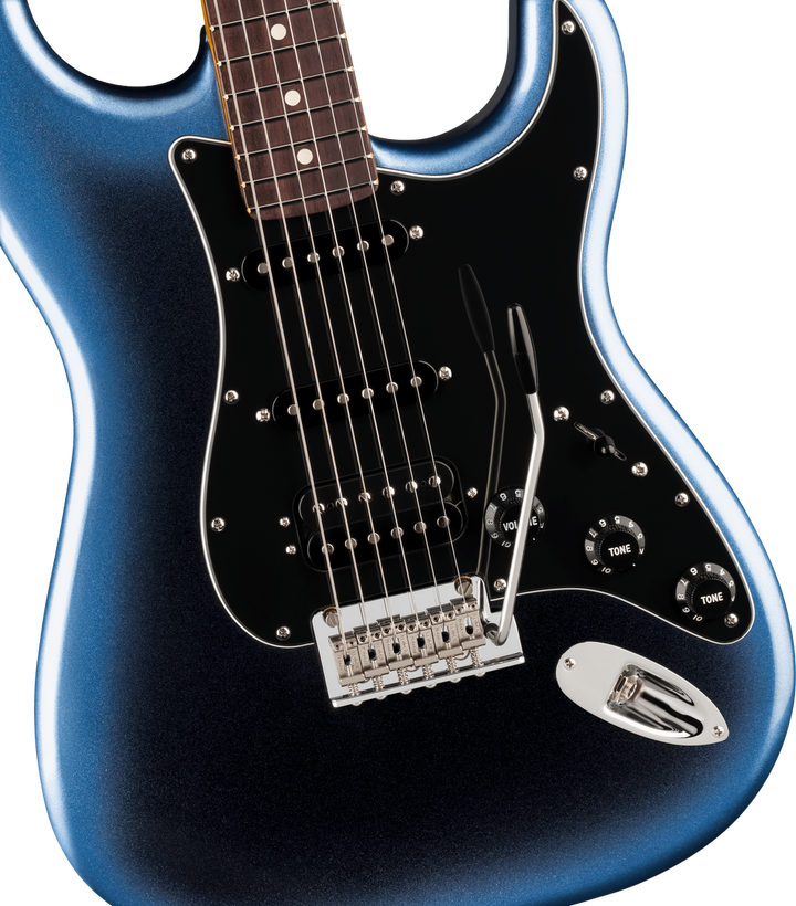 Fender American Professional Stratocaster HSS Electric Guitar - Dark Night — Three quarter front 3