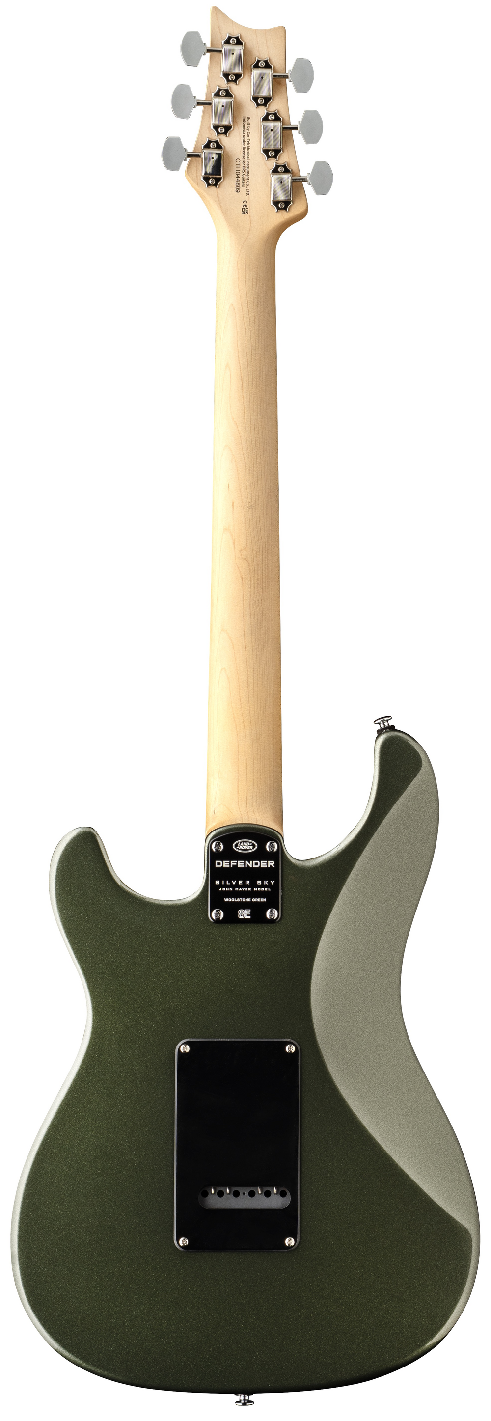 PRS SE Silver Sky Defender 'Limited Edition' Electric Guitar - Woolstone Green — back view