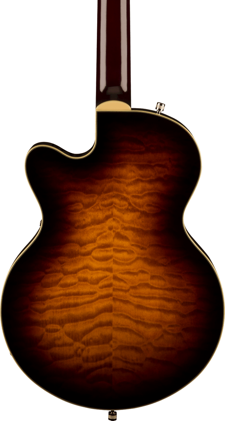 Gretsch G5655T-QM Electromatic Center Block Jr. Quilt Semi-Hollowbody Electric Guitar - Sweet Tea — three-quarter back view