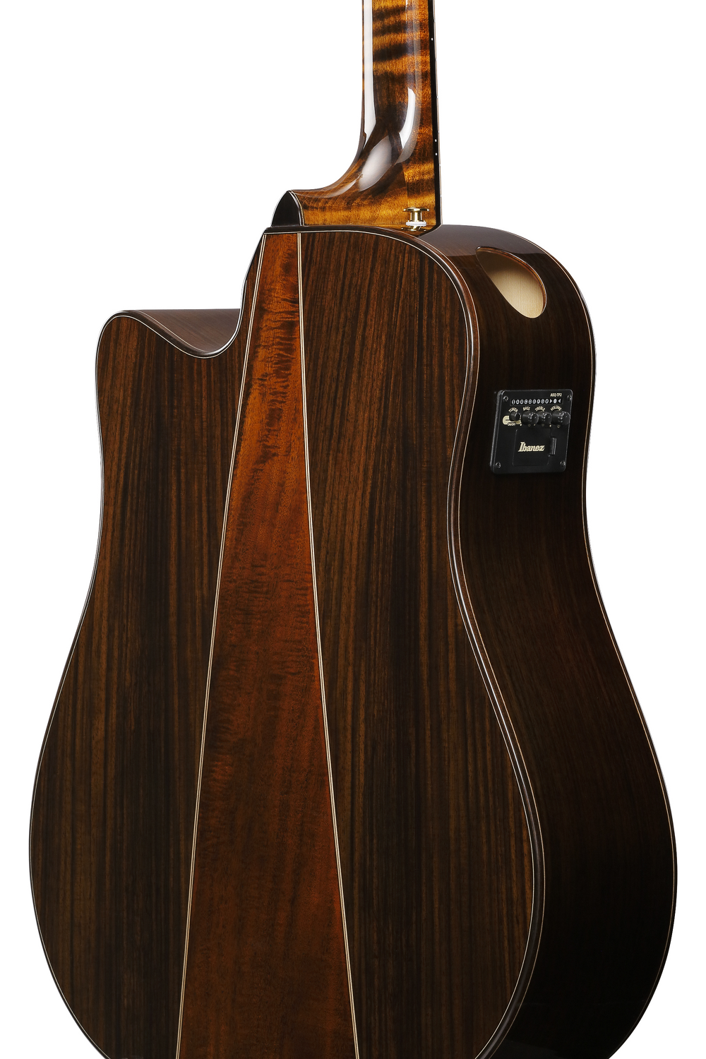 Ibanez AAD381CENT Advanced Acoustic Series Acoustic Guitar - Natural High Gloss — Three quarter front 3