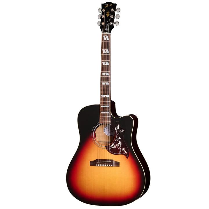 Gibson Hummingbird Studio EC Acoustic Electric Guitar - Tri-Burst Satin — front angle