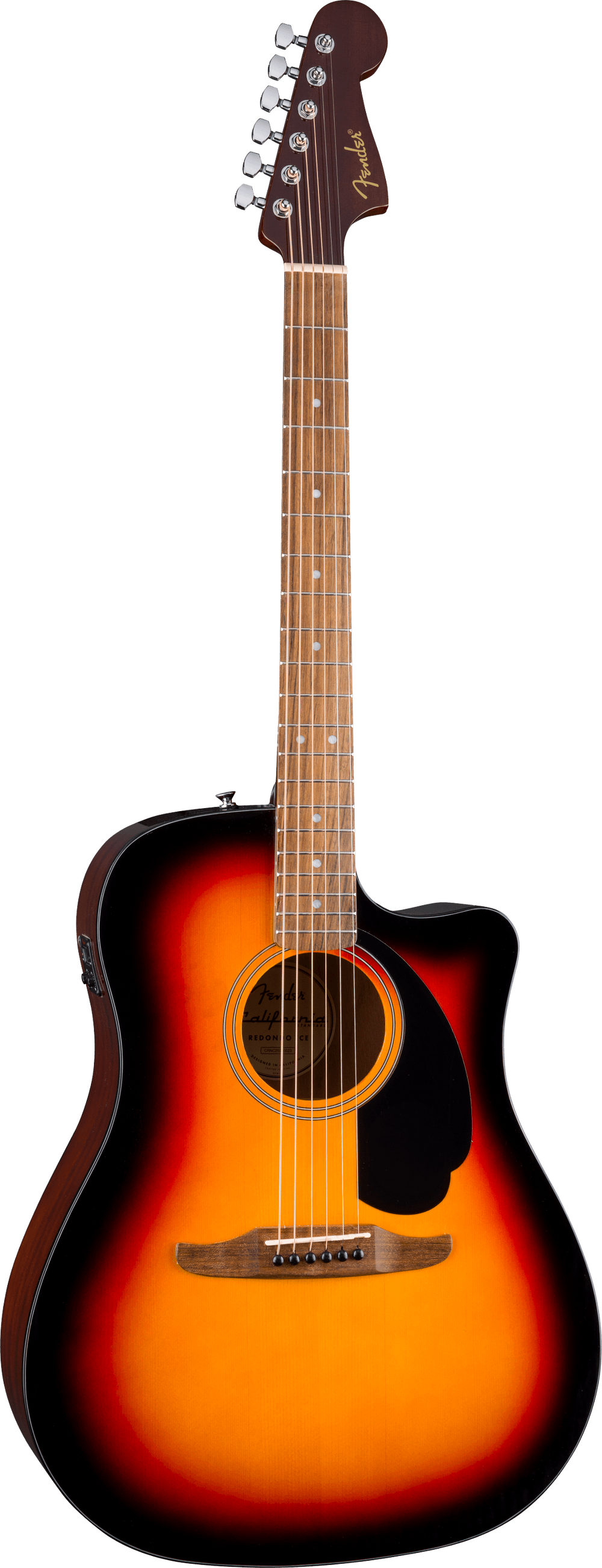 Fender California Standard Redondo CE Acoustic Electric Guitar - 3 Color Sunburst — front angle