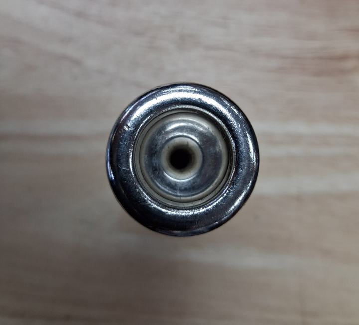 Used Bach Silver-Plated Trumpet Mouthpiece - 7C — top view