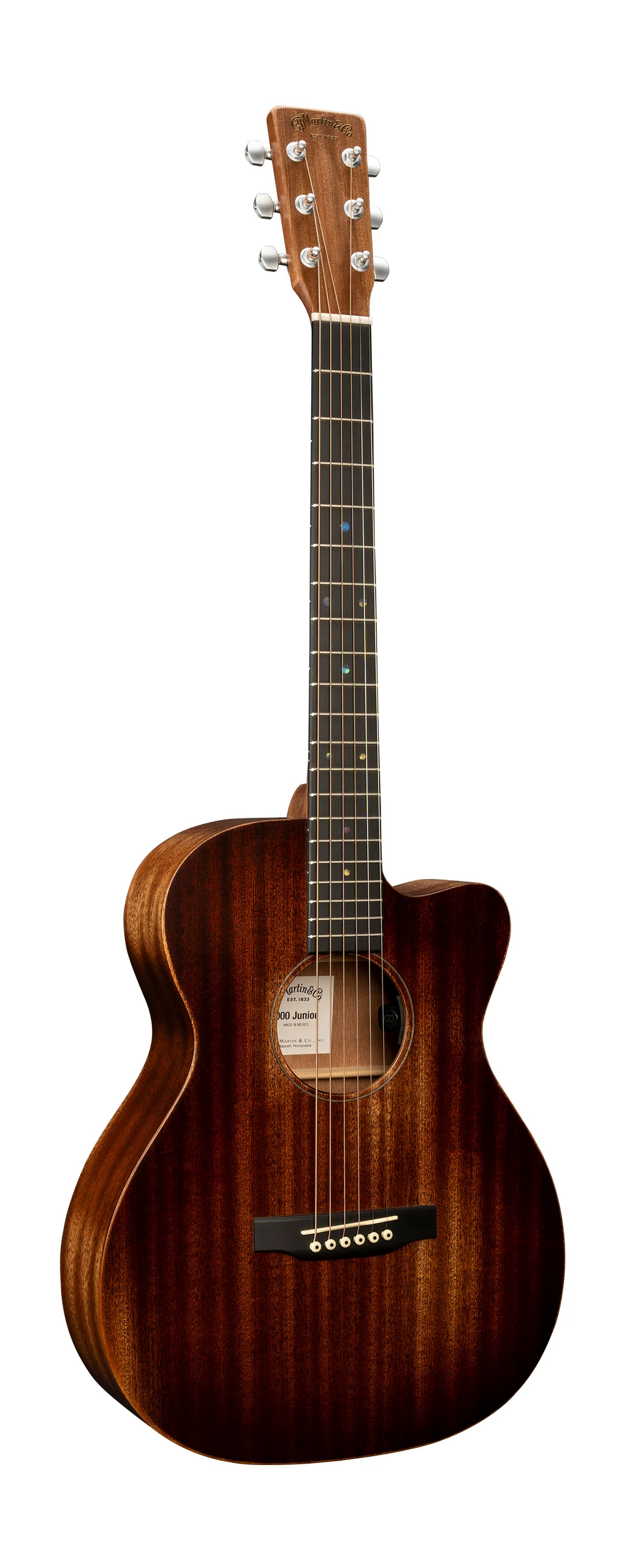 Martin 000C Jr-E StreetMaster Acoustic-electric Guitar - Dark Mahogany — front angle