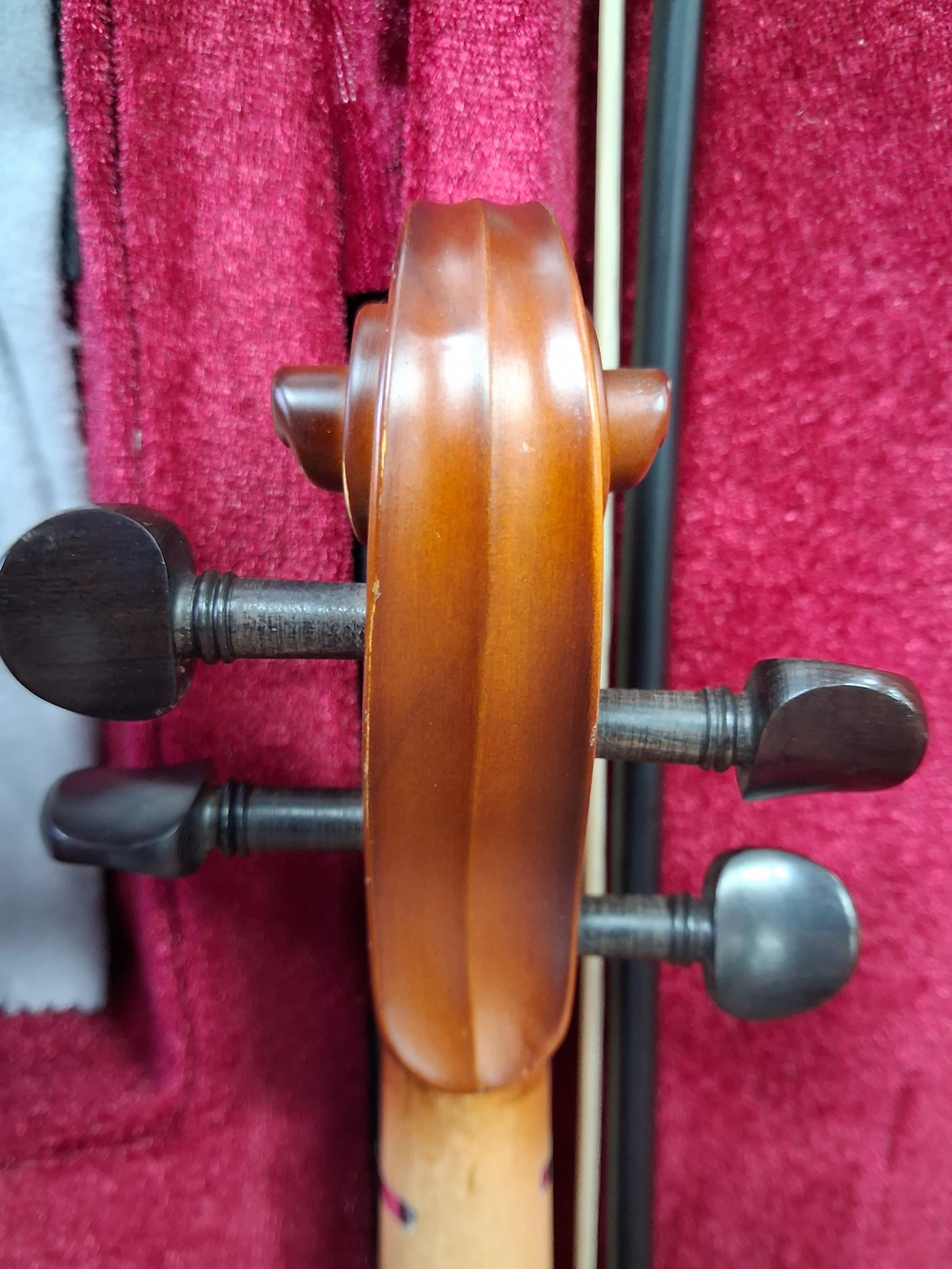 Used Oldenburg OL99VN12 1/2 Violin - With Case and Bow headstock, back