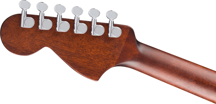 Fender California Deluxe Monterey Mahogany Acoustic Electric Guitar - Natural Mahogany headstock, back