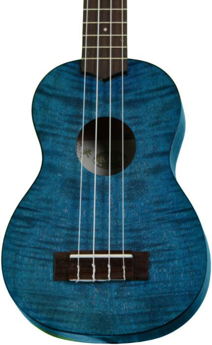 Kala KA-SEMB Soprano Exotic Mahogany Ukulele (Blue)