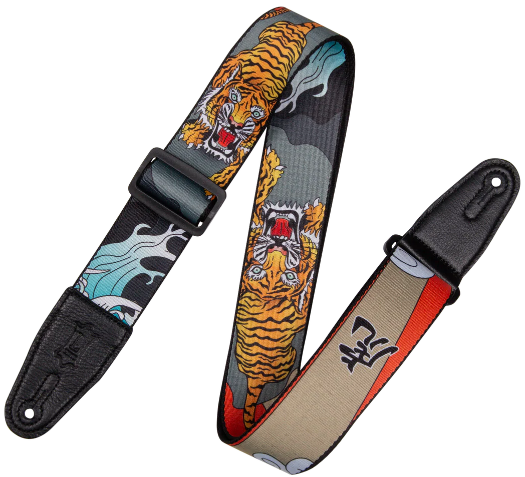 Levys MPD2-124 Polyester Guitar Strap - Tiger