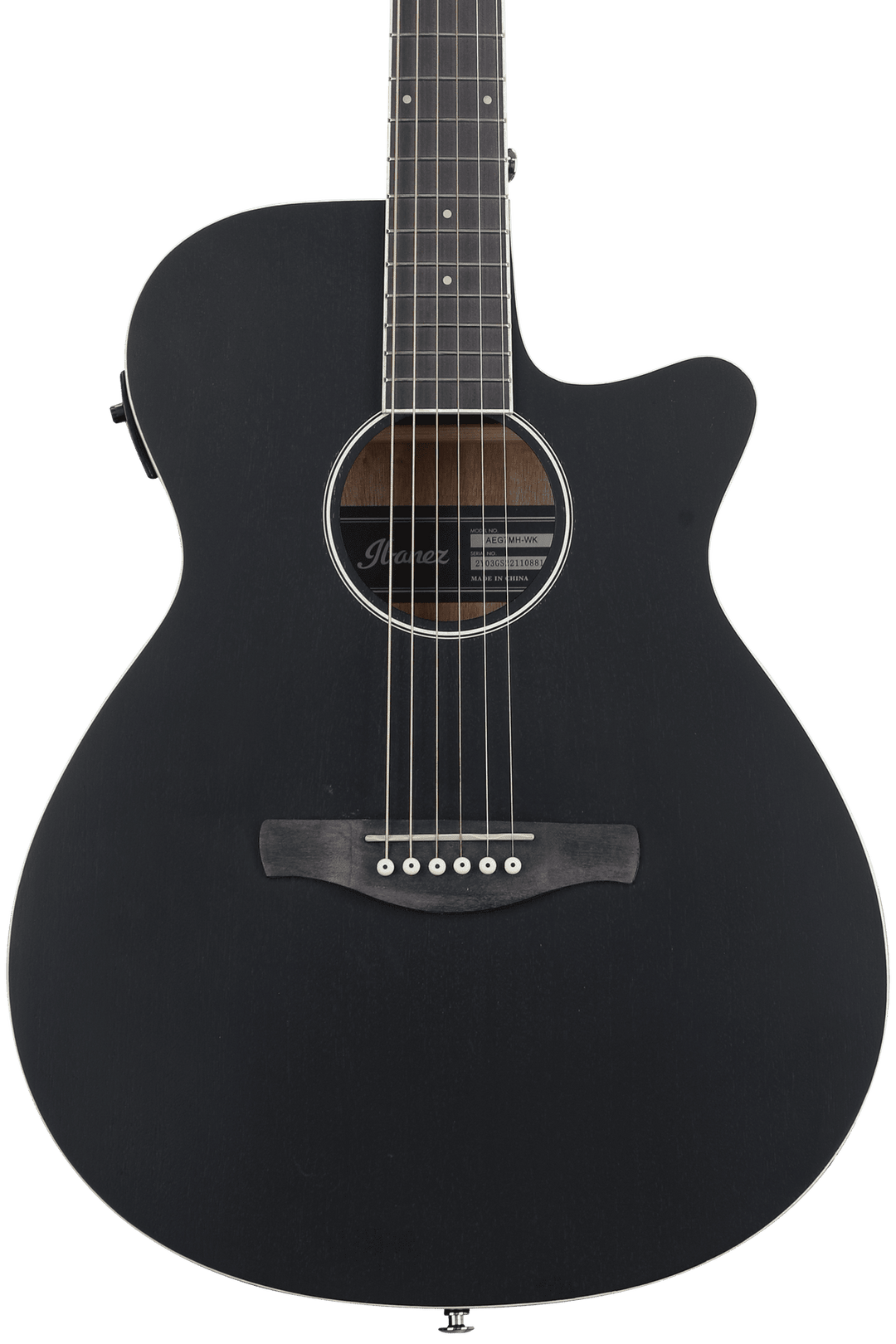 Ibanez AEG7MHWK Acoustic-Electric Guitar Weathered Black Open Pore