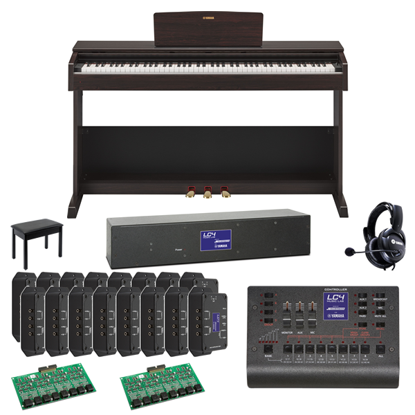 Yamaha LC4 Deluxe Music Lab for 24 Students + 1 Teacher with YDP105R Digital Console Pianos