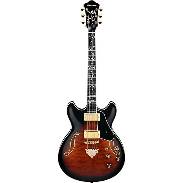 Ibanez Artcore Expressionist AS93QMSP Semi Hollow Electric Guitar - Dark Brown Sunburst 5