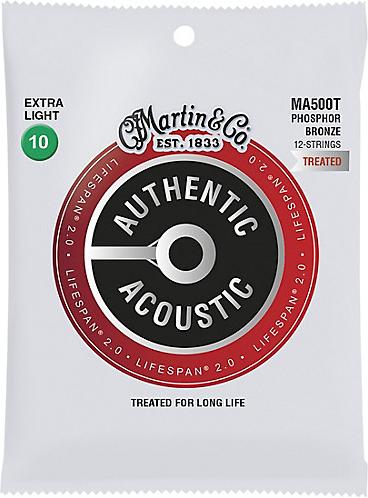 Martin MA500T Lifespan Phosphor Bronze Acoustic Guitar Strings (Ex. Light)