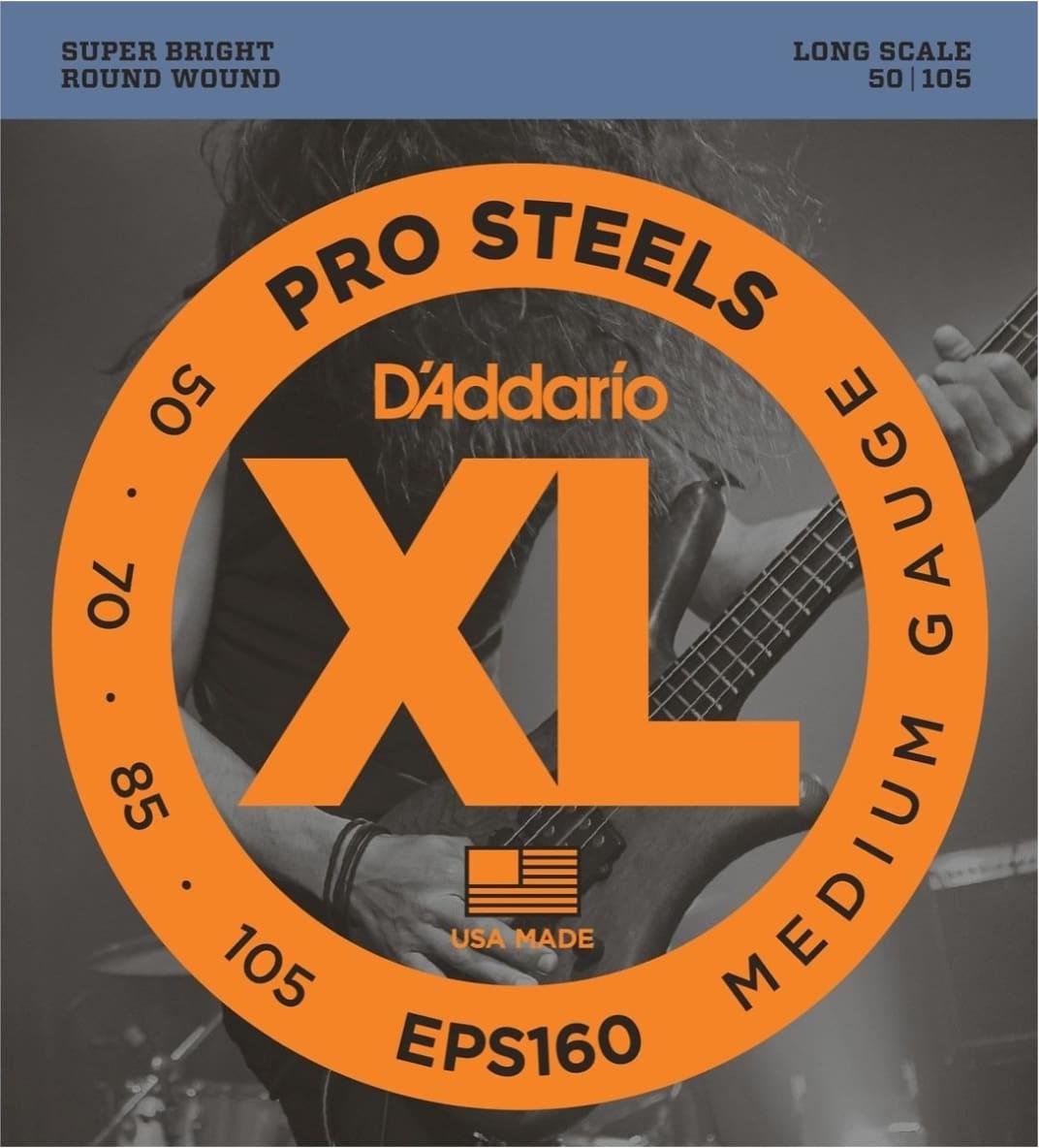 D'Addario EPS160 ProSteels Bass String Set (50-105)