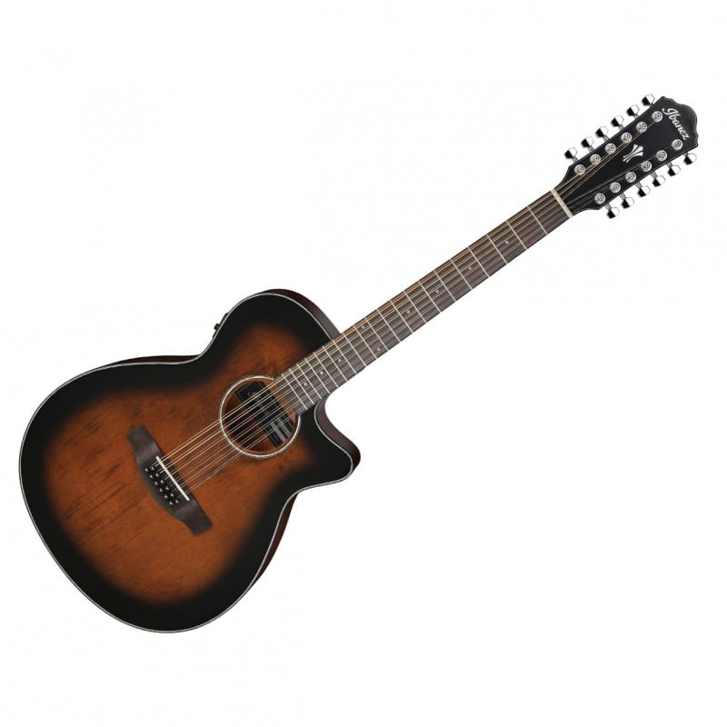 Ibanez AEG5012DVH Acoustic-Electric 12-String Guitar No Case (Dark Violin Sunburst) 4