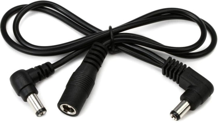 Truetone MC2 Angled to Straight 2-Plug Daisy Chain Power Extension Cable - 24\"