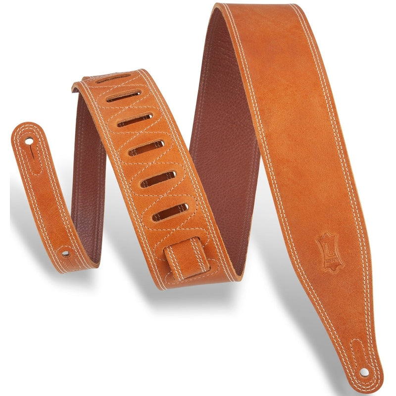 Levy M17BDS-TAN 2.5" Wide Garment Leather Strap - Tan