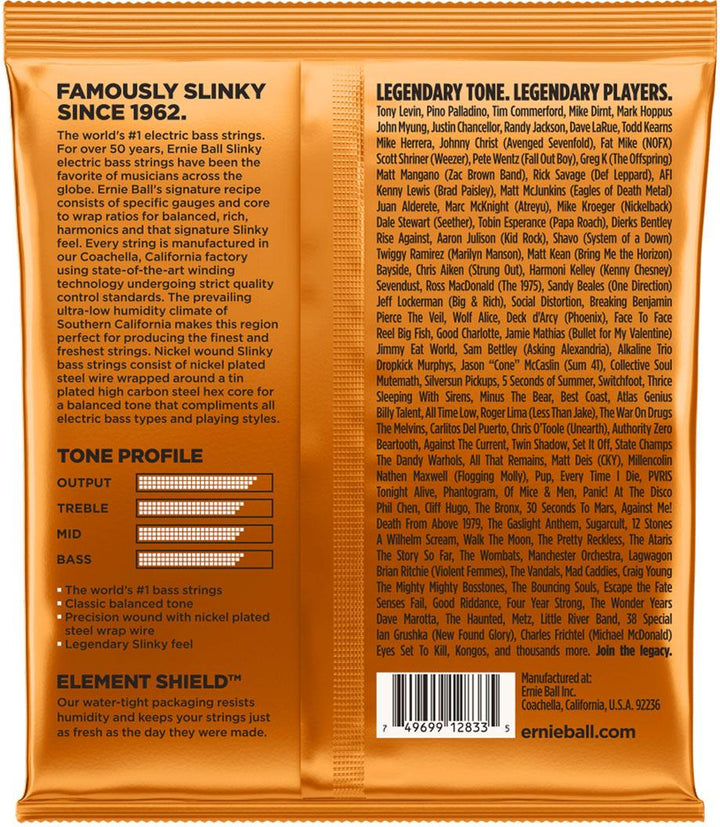 Ernie Ball Hybrid Slinky Nickel Wound Electric Bass Strings (45-105) 2