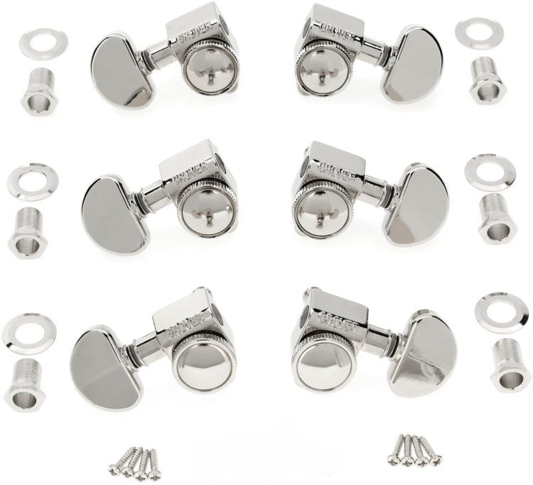 Grover 502 Series 3x3 Locking Tuners - Nickel