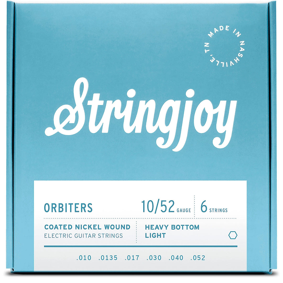 Stringjoy Orbiters (10-52) Coated Nickel Wound Electric Guitar Strings - Heavy Bottom Light