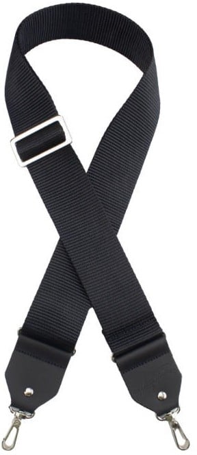 Henry Heller 2\" Thick Pro Grade Banjo Strap - Black With Metal Clasps