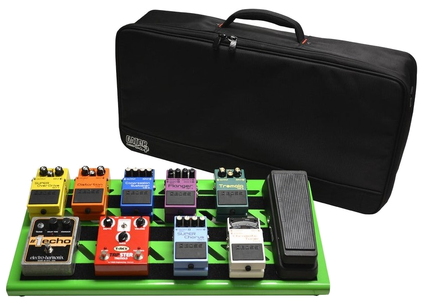 Gator Large Aluminum Pedalboard With Carry Bag - Screamer Green