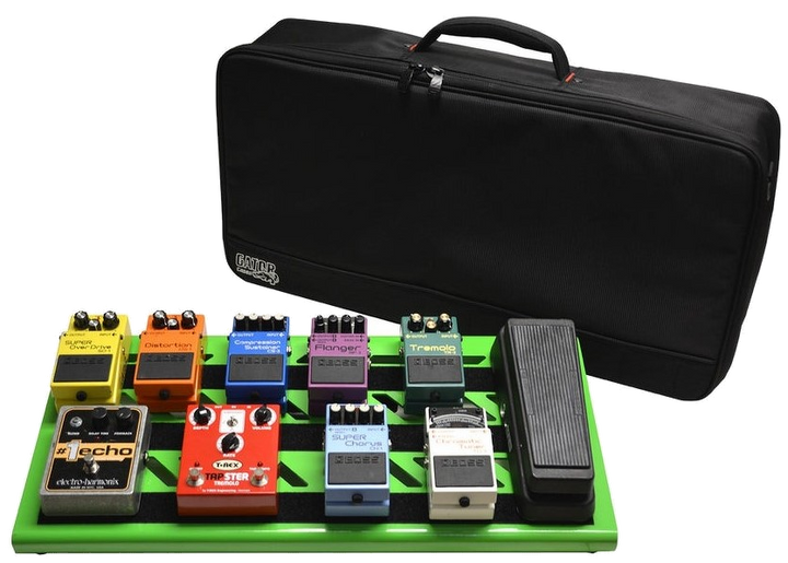 Gator Large Aluminum Pedalboard With Carry Bag - Screamer Green