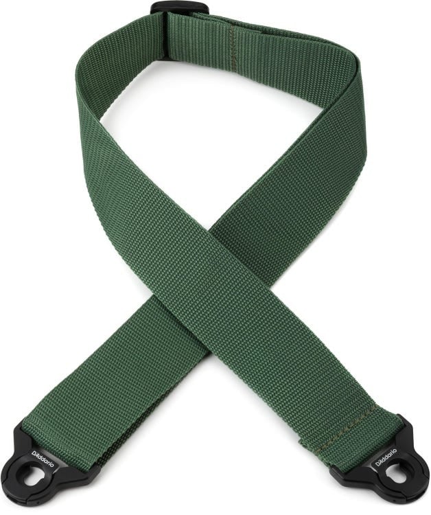 D'addario Poly Pro Auto Lock Strap - Green