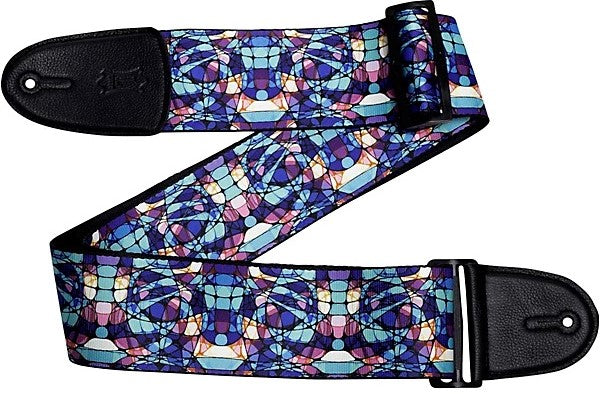 Levys Stained Glass 3\" Guitar Strap - Blue Mirage