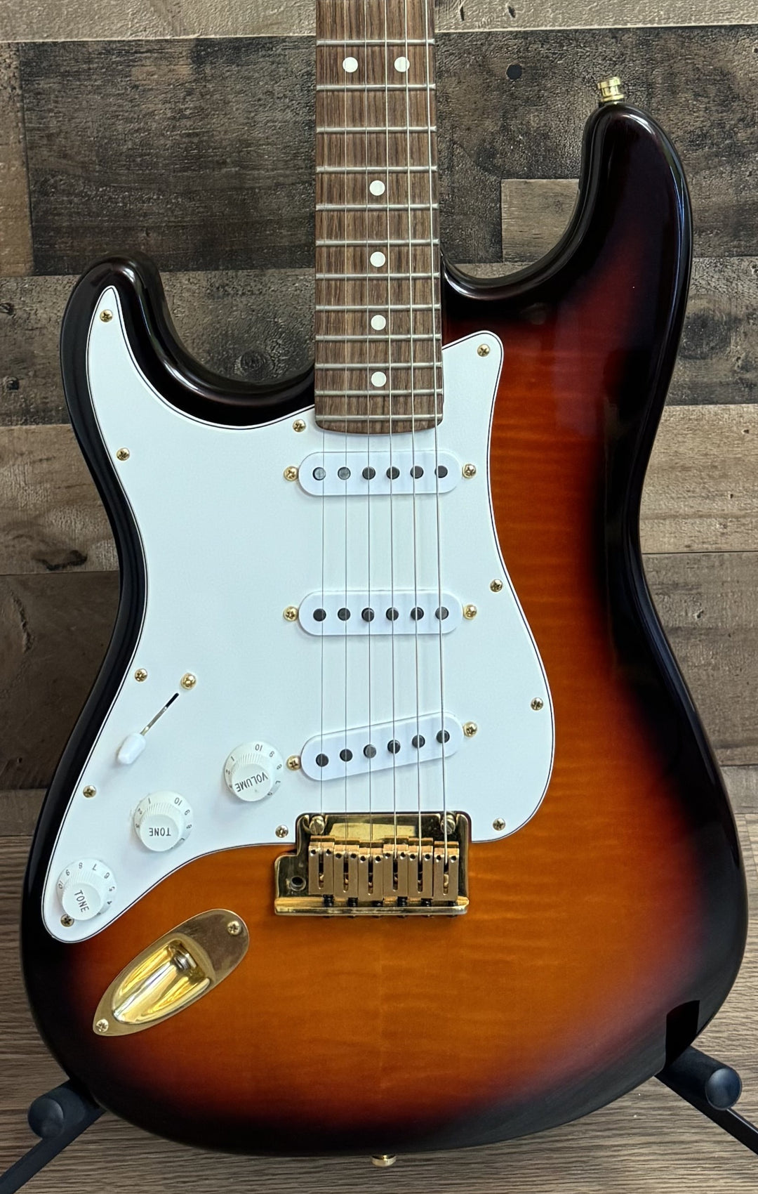 Fender 1996 50th Anniversary Left Handed Stratocaster Electric Guitar - Antique Burst (#193 of 250)