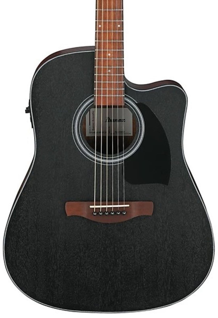 Ibanez PF54CEWKH Acoustic Electric Guitar - Open Pore Weathered Black