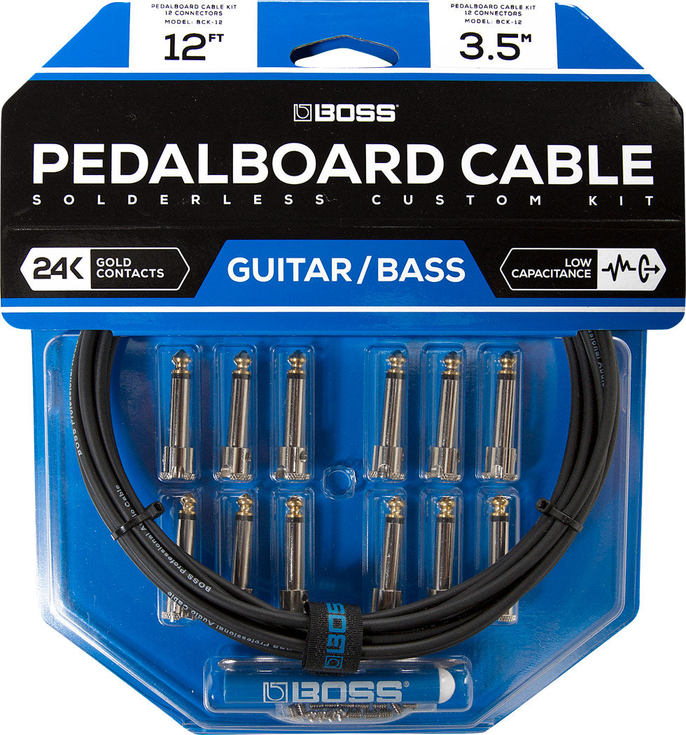 Boss BCK-12 Pedalboard Cable Kit - Save Space on Your Pedalboard!