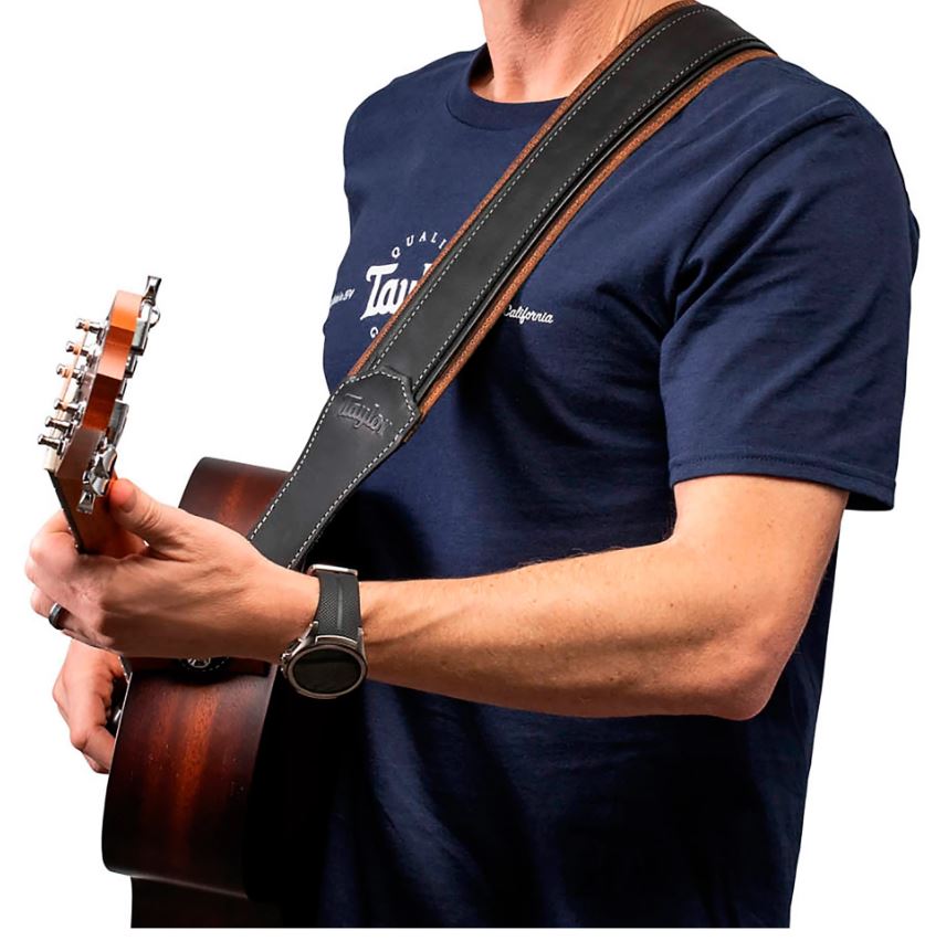 Taylor American Dream Leather Strap (Brown/Black with White Stitching)