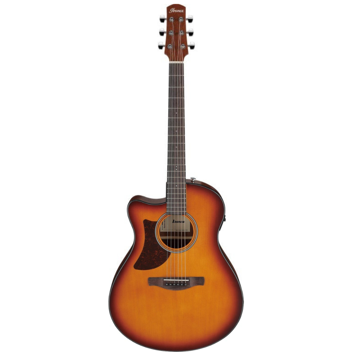 Ibanez AAM50LCE Left-Handed Open Pore Acoustic Electric Guitar - Light Brown Sunburst 5