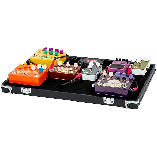 Gator Gig-Box Jr Pedal Board/Guitar Stand & Case - Black With Power Supply