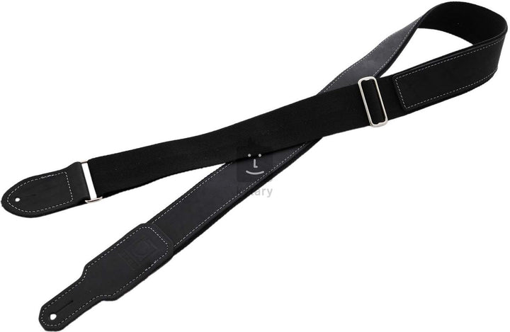 Boss BSH-20-BLK Guitar Strap Seatbelt 2" Hybrid Black Leather