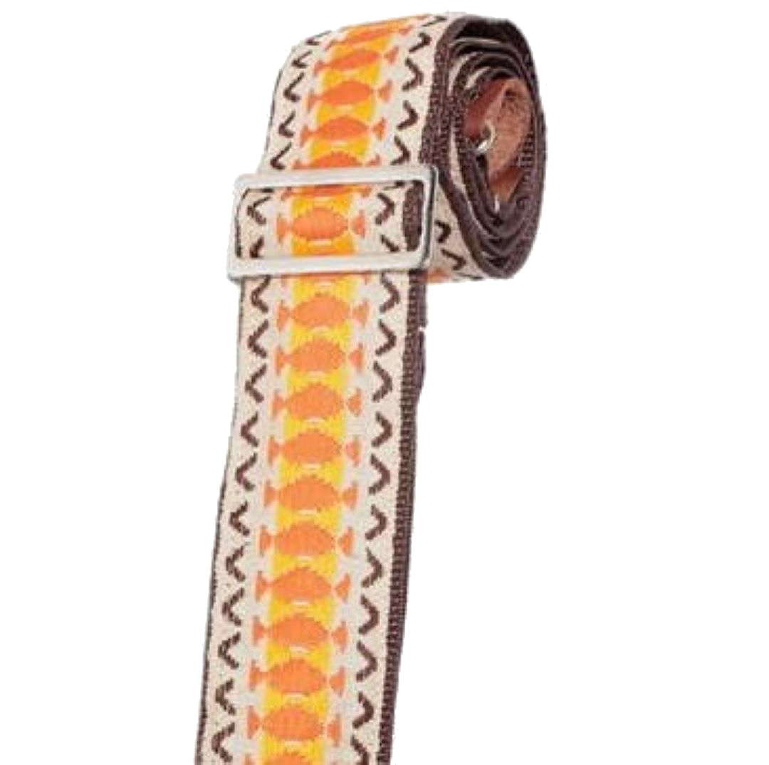 Henry Heller 2\" Deluxe Vintage Series Jacquard Guitar Strap - Cream 2